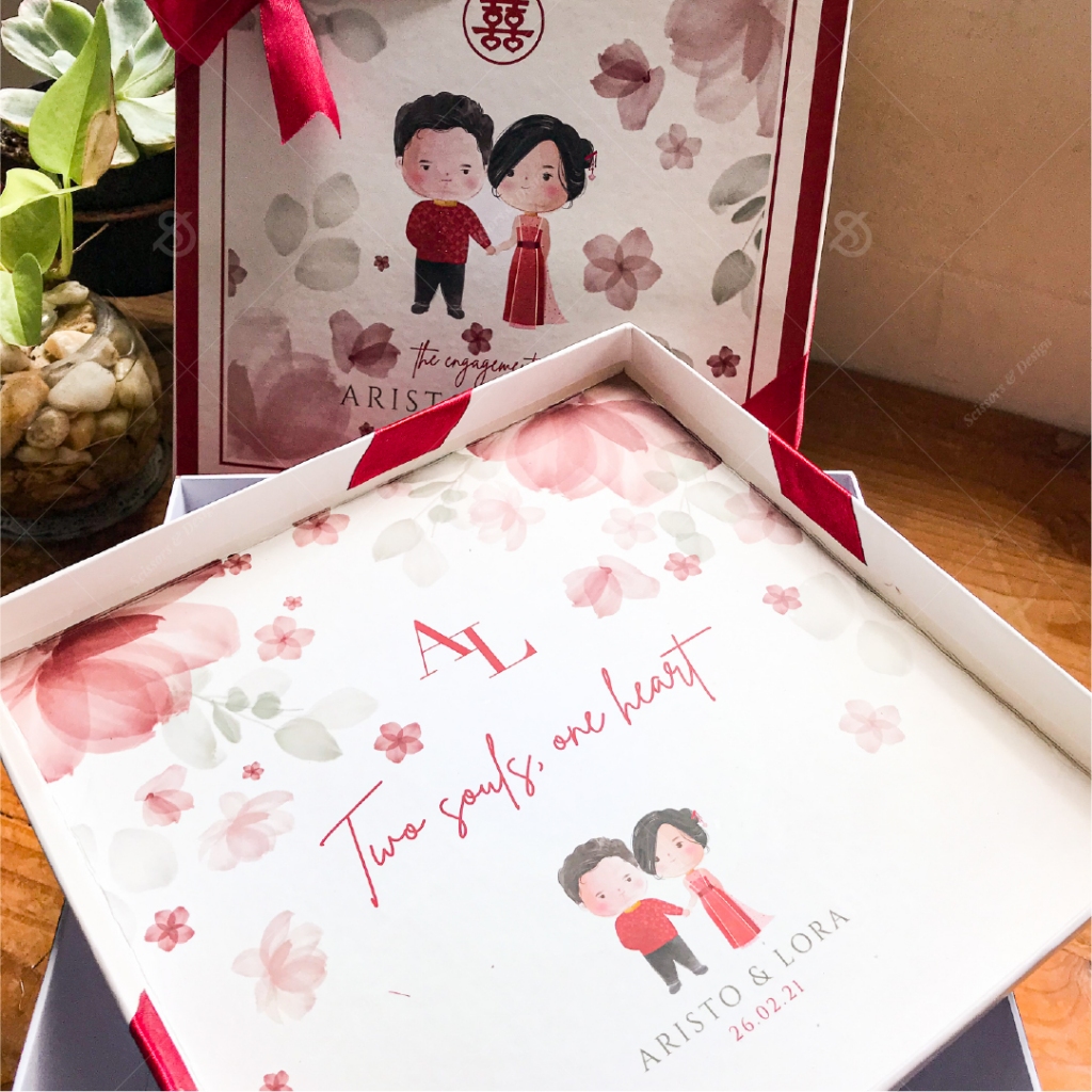 

Bridesmaid Hardbox Classic Shoe Box 25 x 25 x 11 cm Scissors & design ( PRE ORDER )