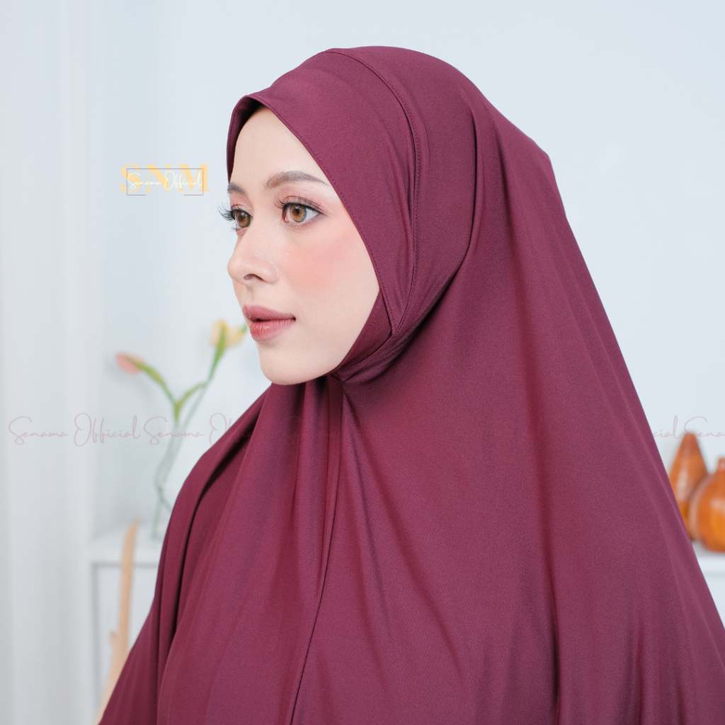 BESTPROMO KHIMAR DAGU MALAY JUMBO - HIJAB INSTAN SOFT PET MALAY PLUS DAGU JERSEY XXL JUMBO
