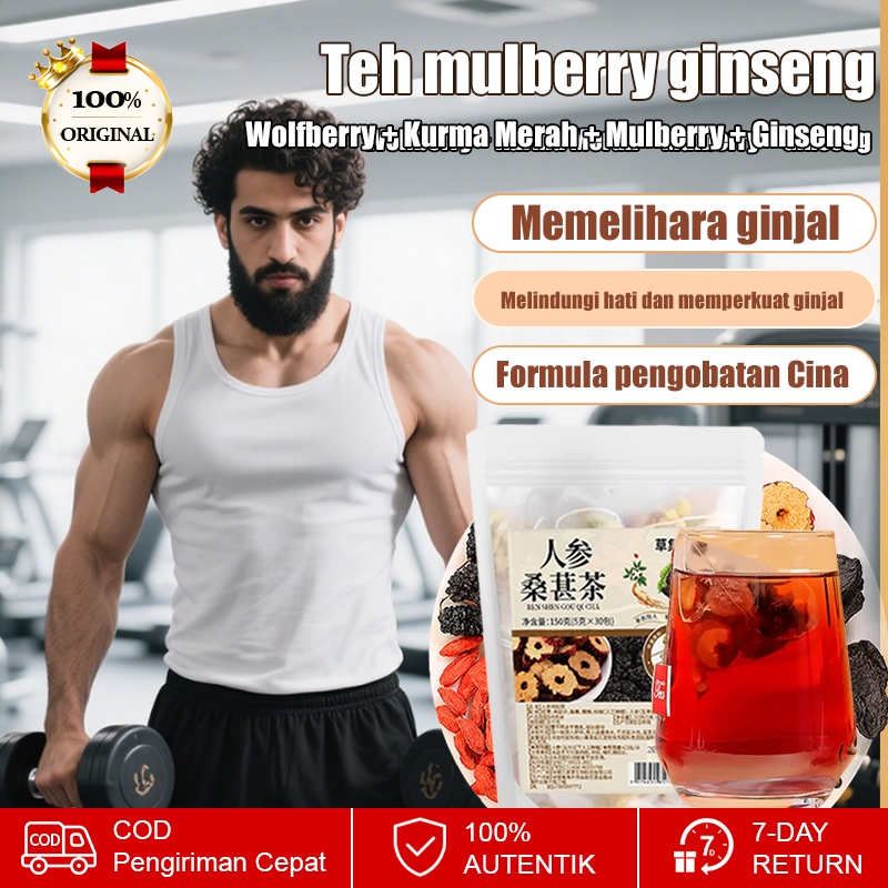 

❤️Beli 1 gratis 2❤️Teh Ginseng dan Goji (5g*30 paket) Teh Pemeliharaan Kesehatan Mulberry dan Goji Teh Pelindung Hati Setelah Bergadang Teh Herbal Alami Tiongkok Teh Sehat