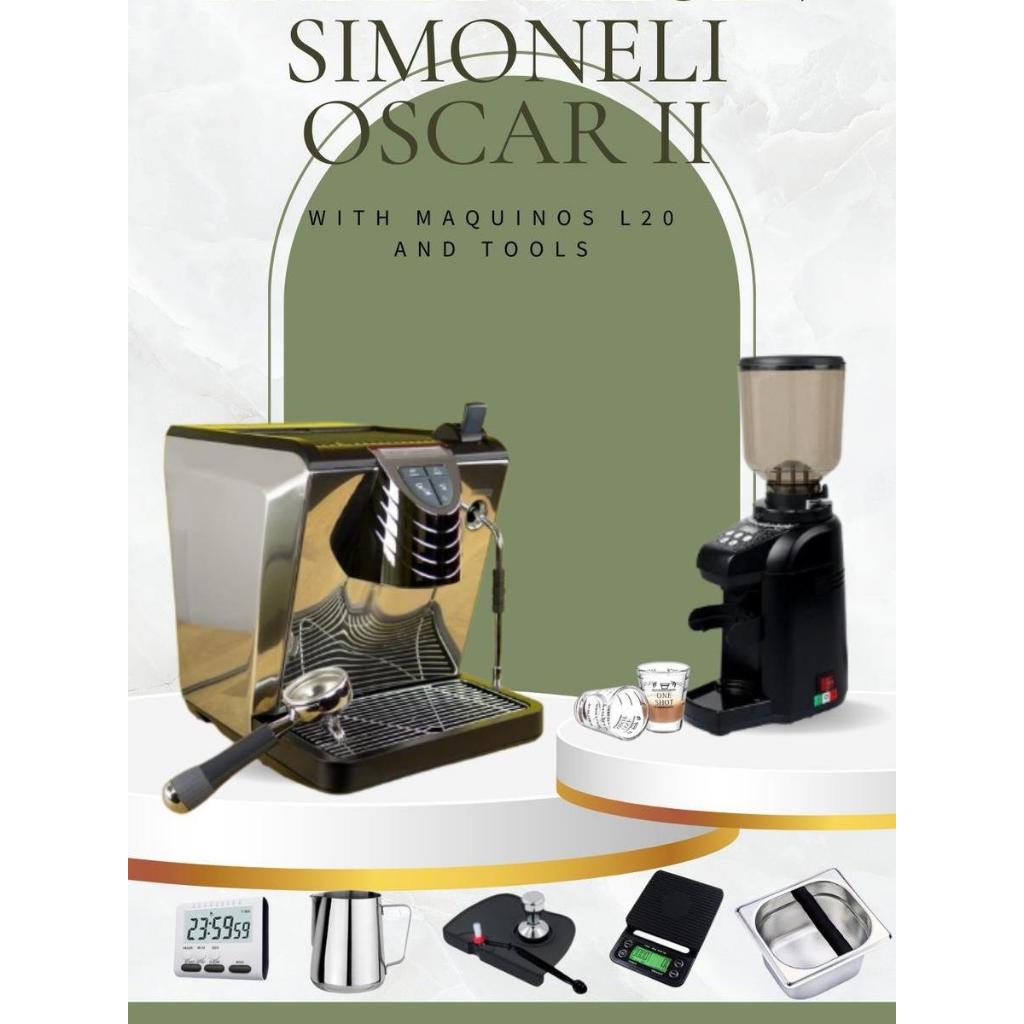 Paket Mesin Kopi Simonelli Oscar II 1Group With Maquinos L20 + Tools