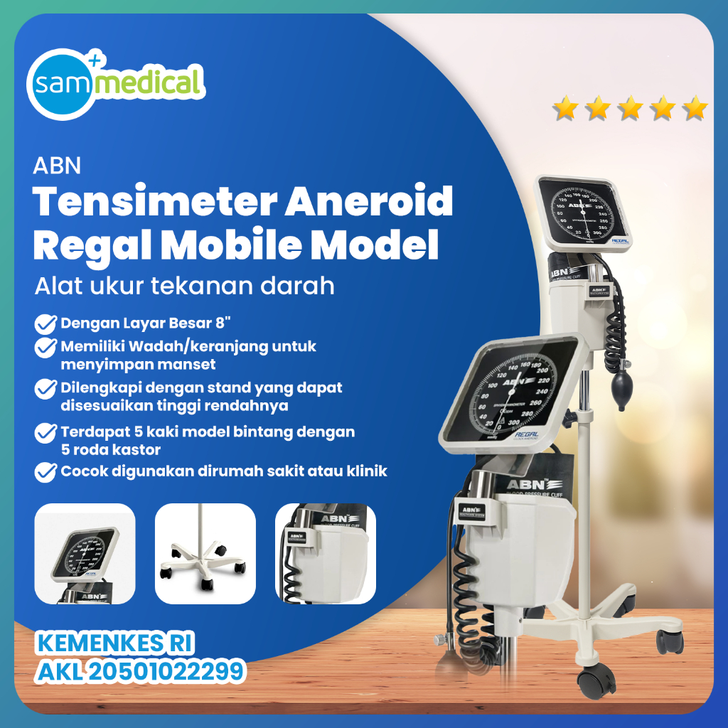 ABN Regal Clock Aneroid Tensimeter Mobile Model
