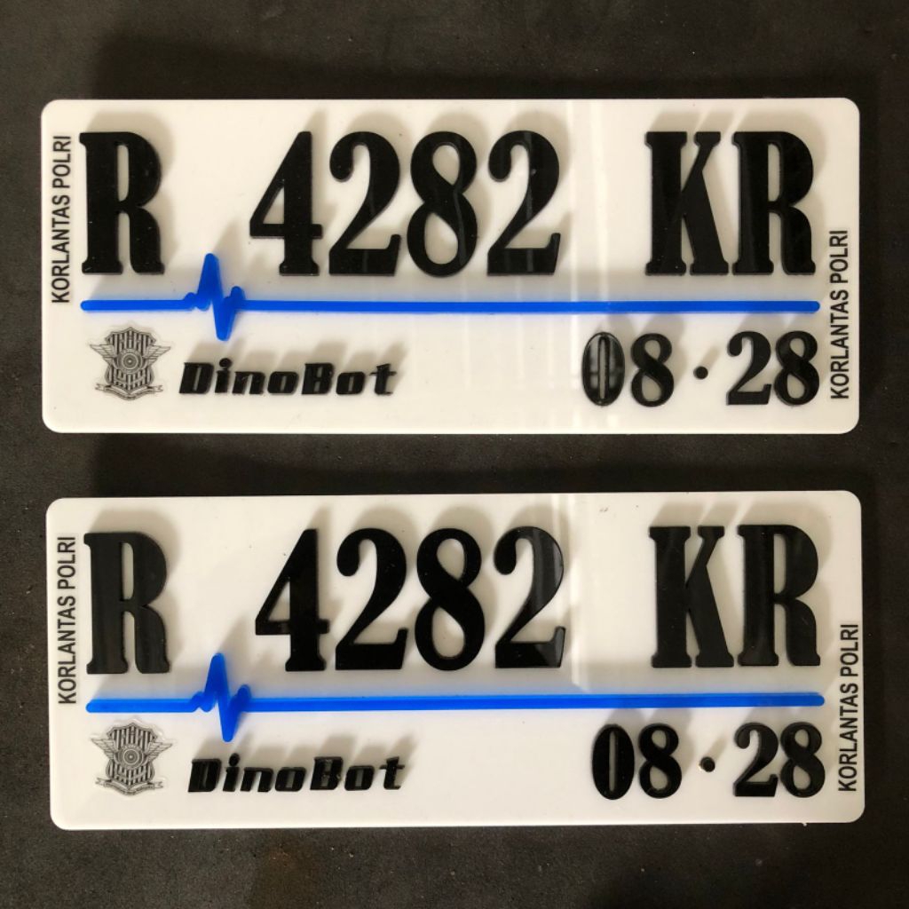 Plat Nomor Motor Akrilik Timbul / Plat Nomor Motor Akrilik