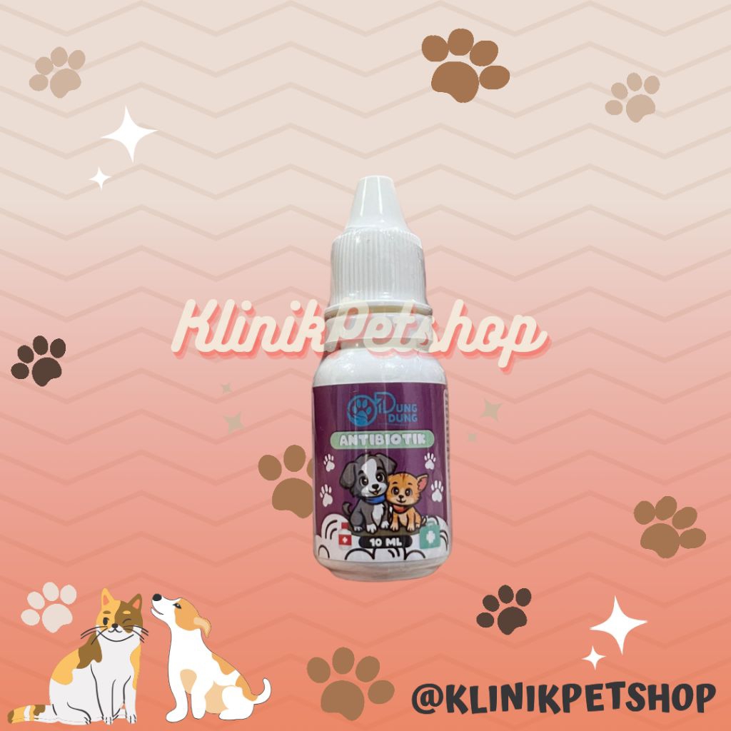 DUNGDUNG Obat Antibiotik Kucing & Anjing 10ml