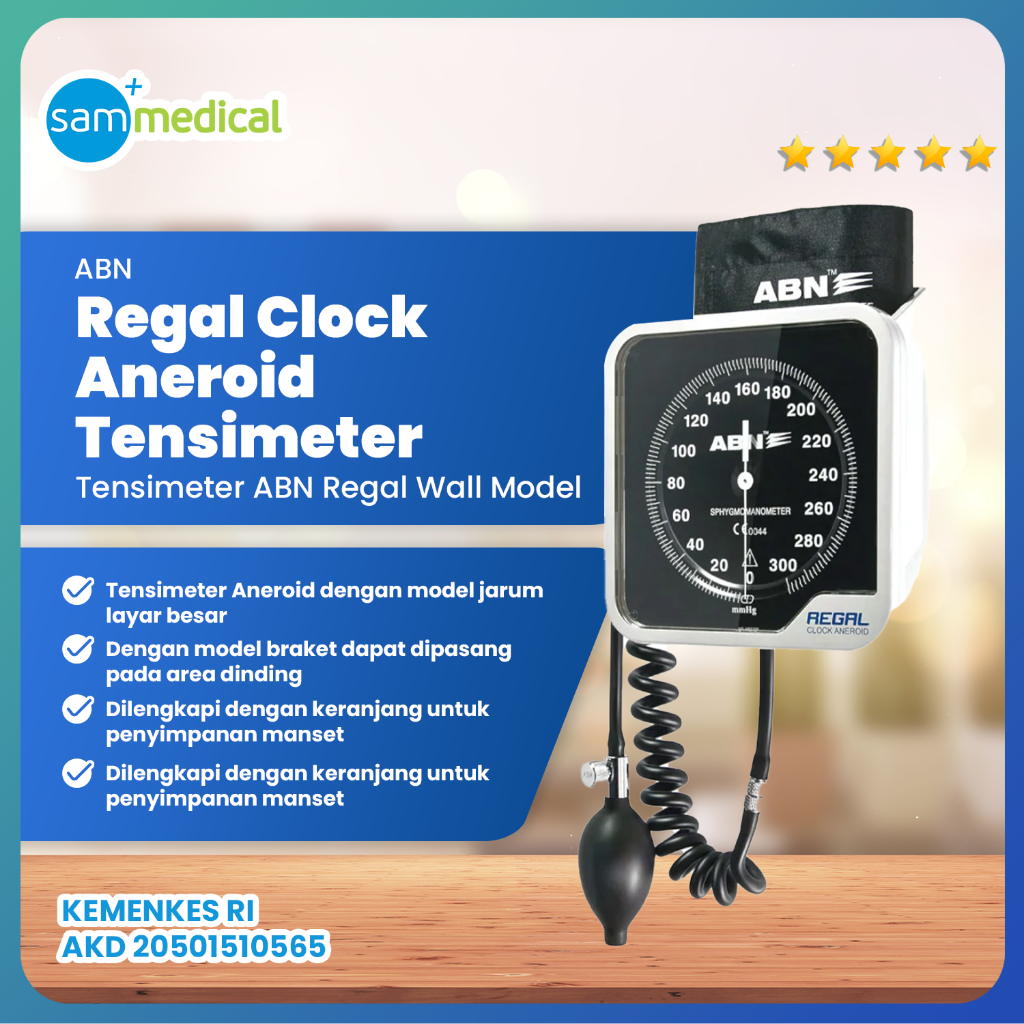 ABN Regal Clock Aneroid Tensimeter Wall Model