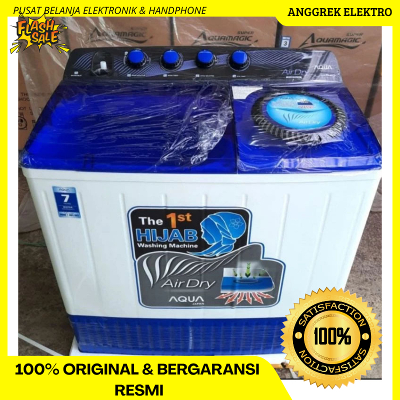 Mesin Cuci Aqua 12kg 2 tabung tipe 1250T Garansi Resmi Free ongkir Bandar Lampung