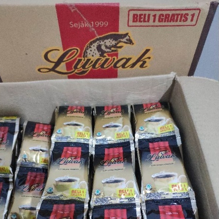 

PAKET HEMAT Kopi Luwak Kopi Bubuk Murni 1 DUS (12 pack + 12 pack bonus)