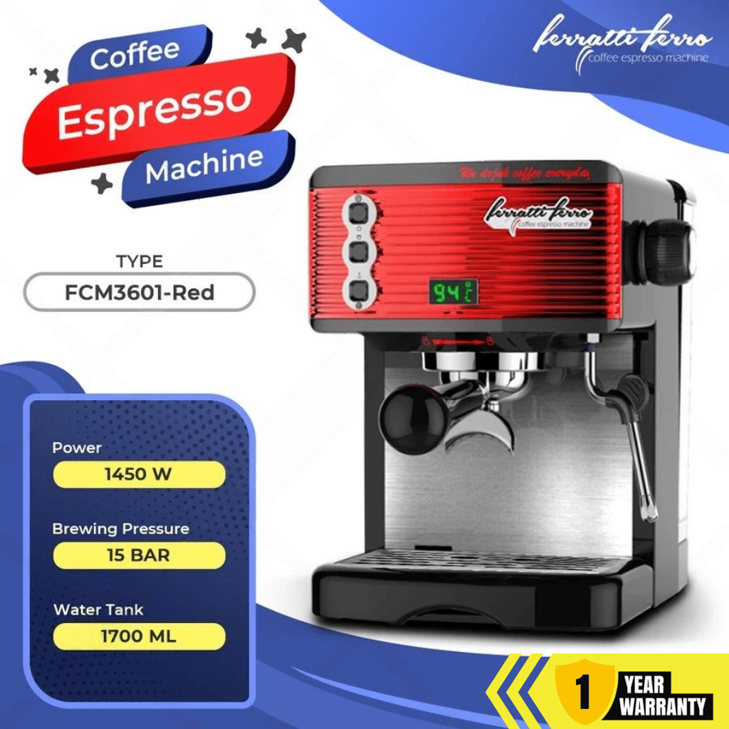 Ferratti Ferro Espresso Machine Coffee FCM3601