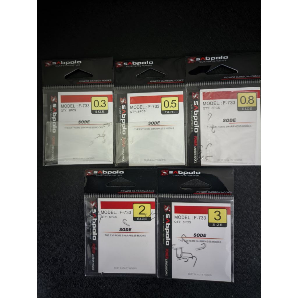 Kail Sabpolo Sode no 0,1 0,3 0,5 0,8 2 3 Hook Pancing micro fishing tanpa lubang wader Sabolo Sapbol