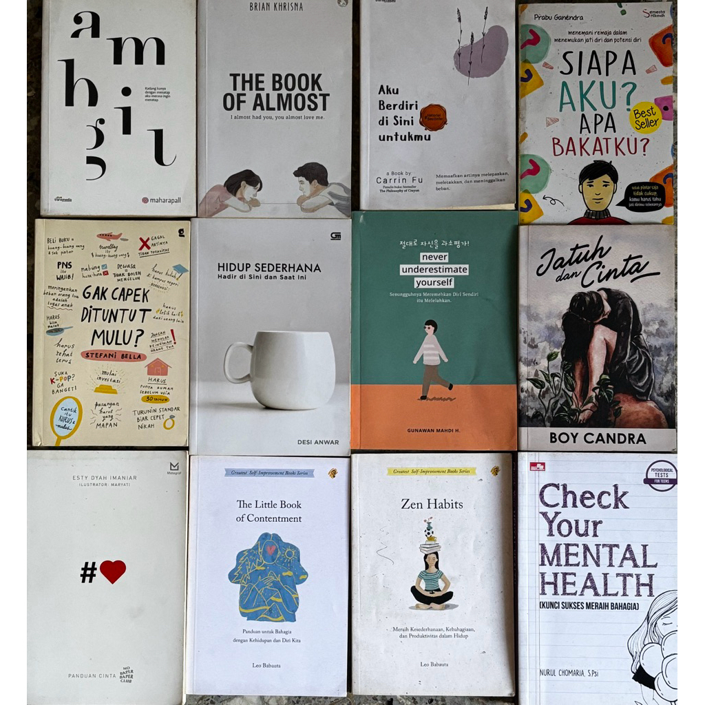 Preloved buku self improvement | buku bekas psikologi murah