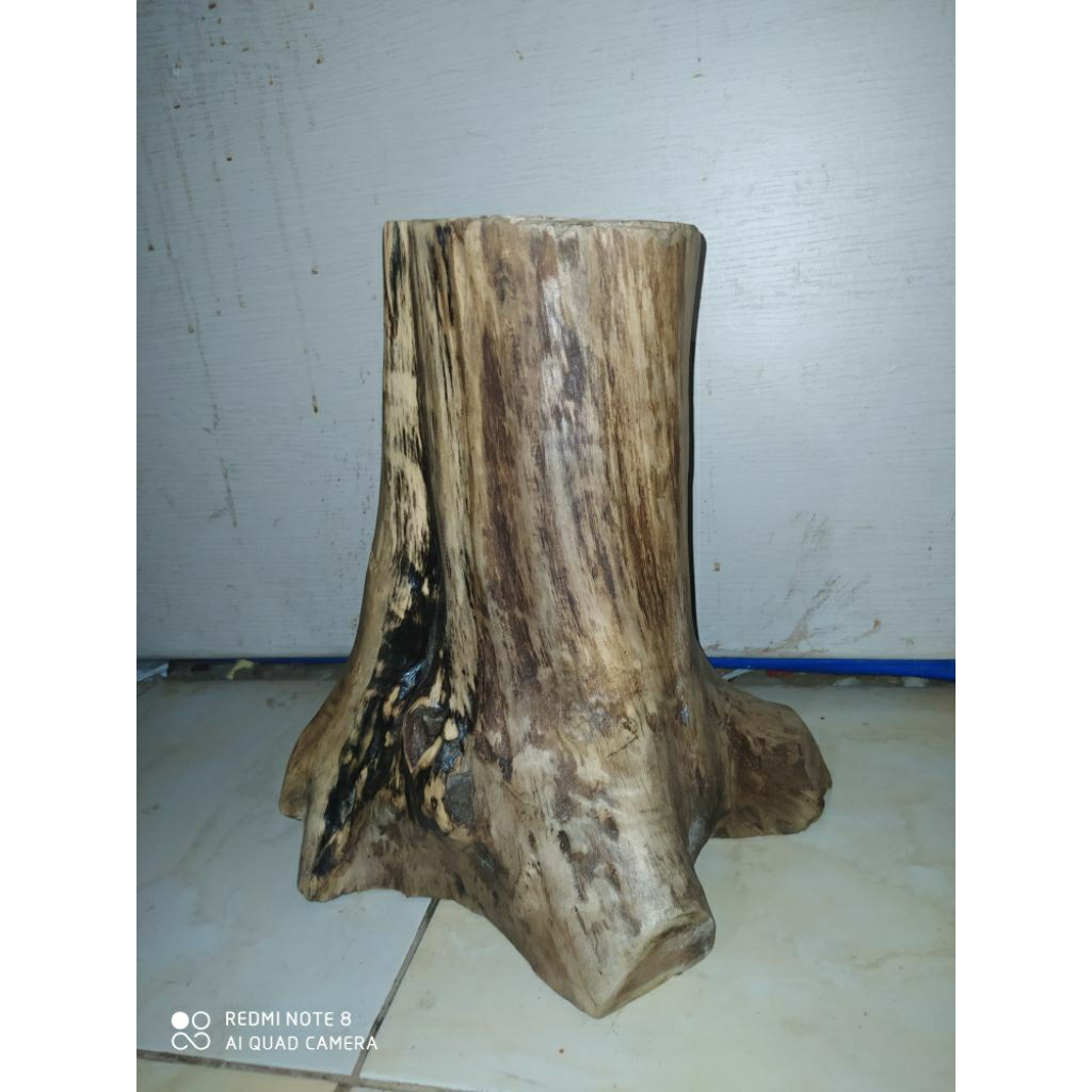stool akar kayu jati tunggak jati.