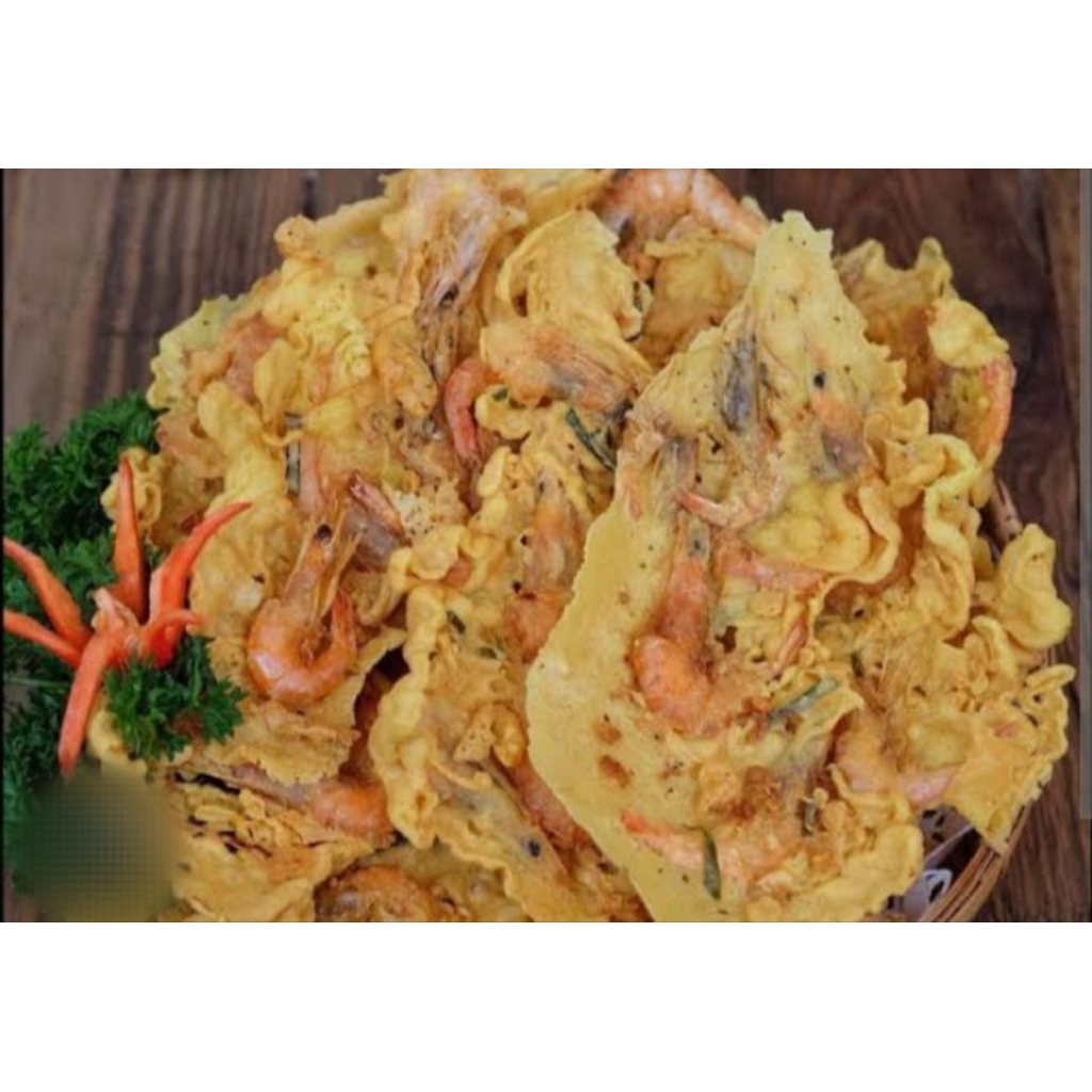 

Rempeyek udang homemade enak c