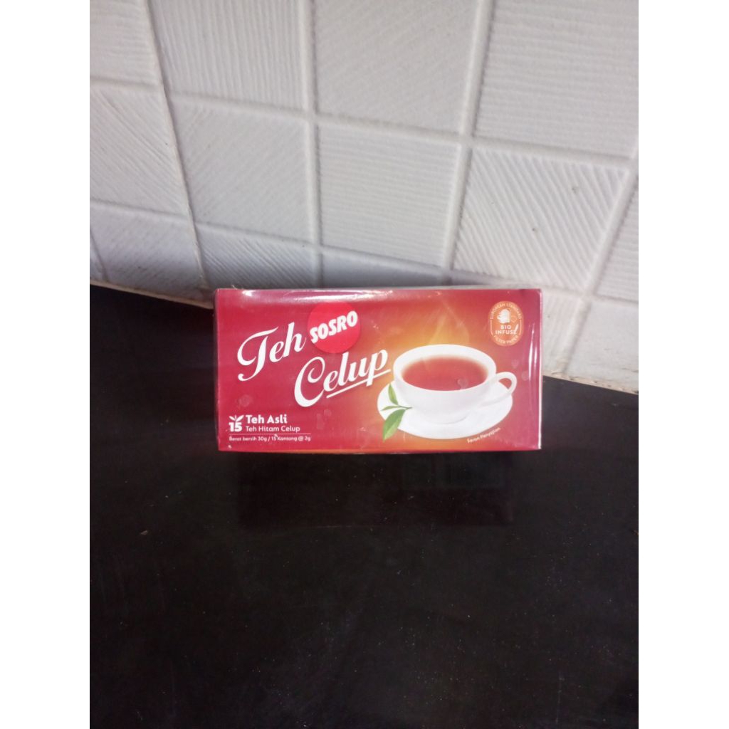 

Teh Sosro celup isi 15 kantong
