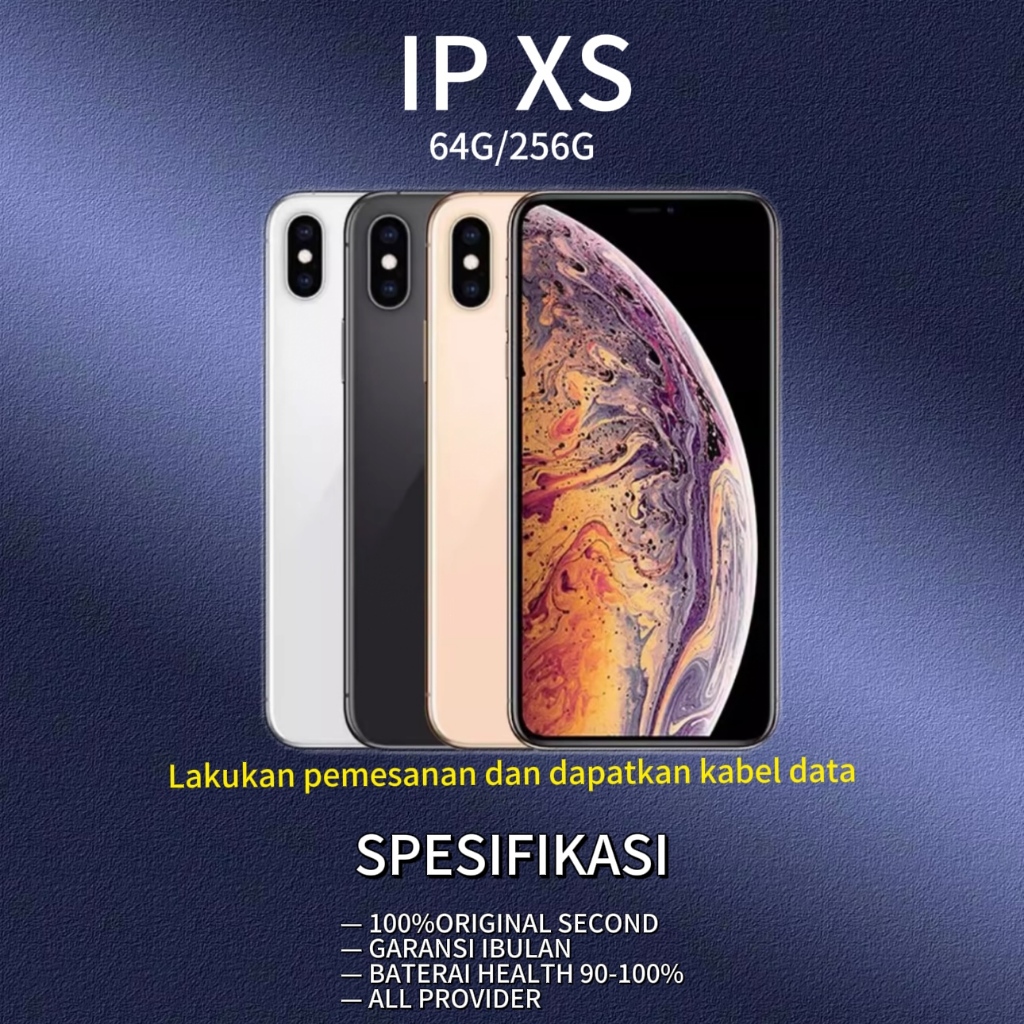 iphone XS 64GB/256G second-FULLSET BOX original-mulus like new-fungsi normal 100%&Garansi toko