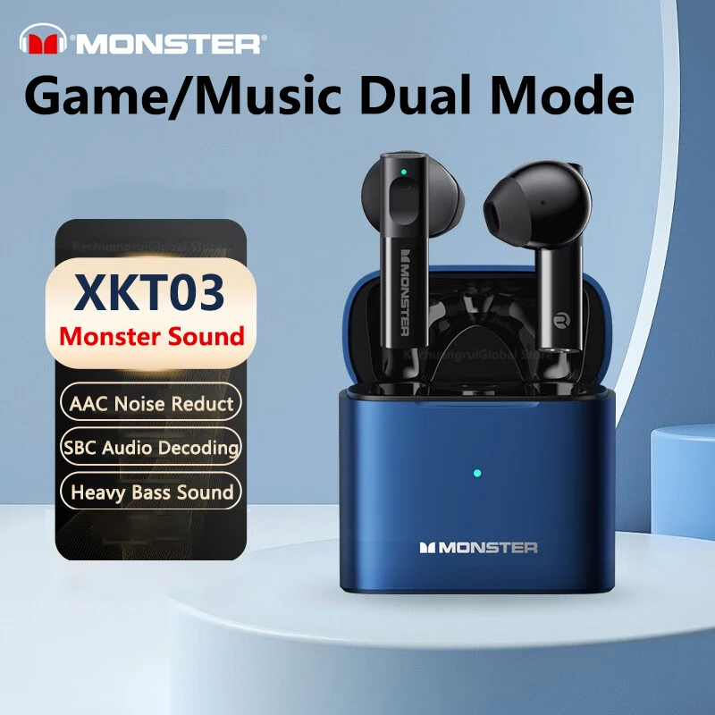 Monster XKT03 Wireless Bluetooth Earphone Headset Earbuds TWS  Earphone