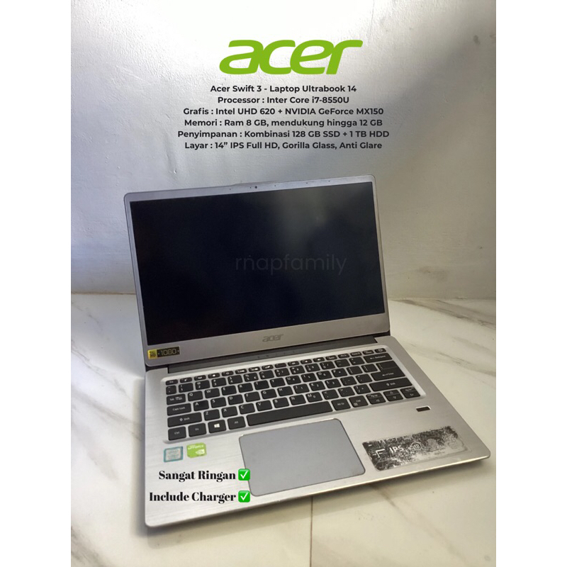 Laptop Acer Swift 3 Intel Core i7