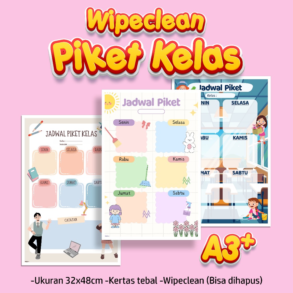 

Poster Jadwal Piket - Best seller poster piket sekolah - jadwal piket kelas