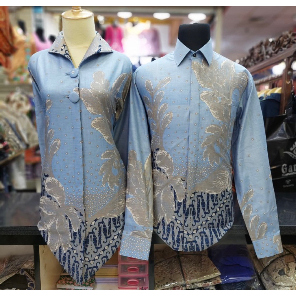 Baju batik tunik / seragam batik batik couple premium full lapisan puring trikot aldybatik