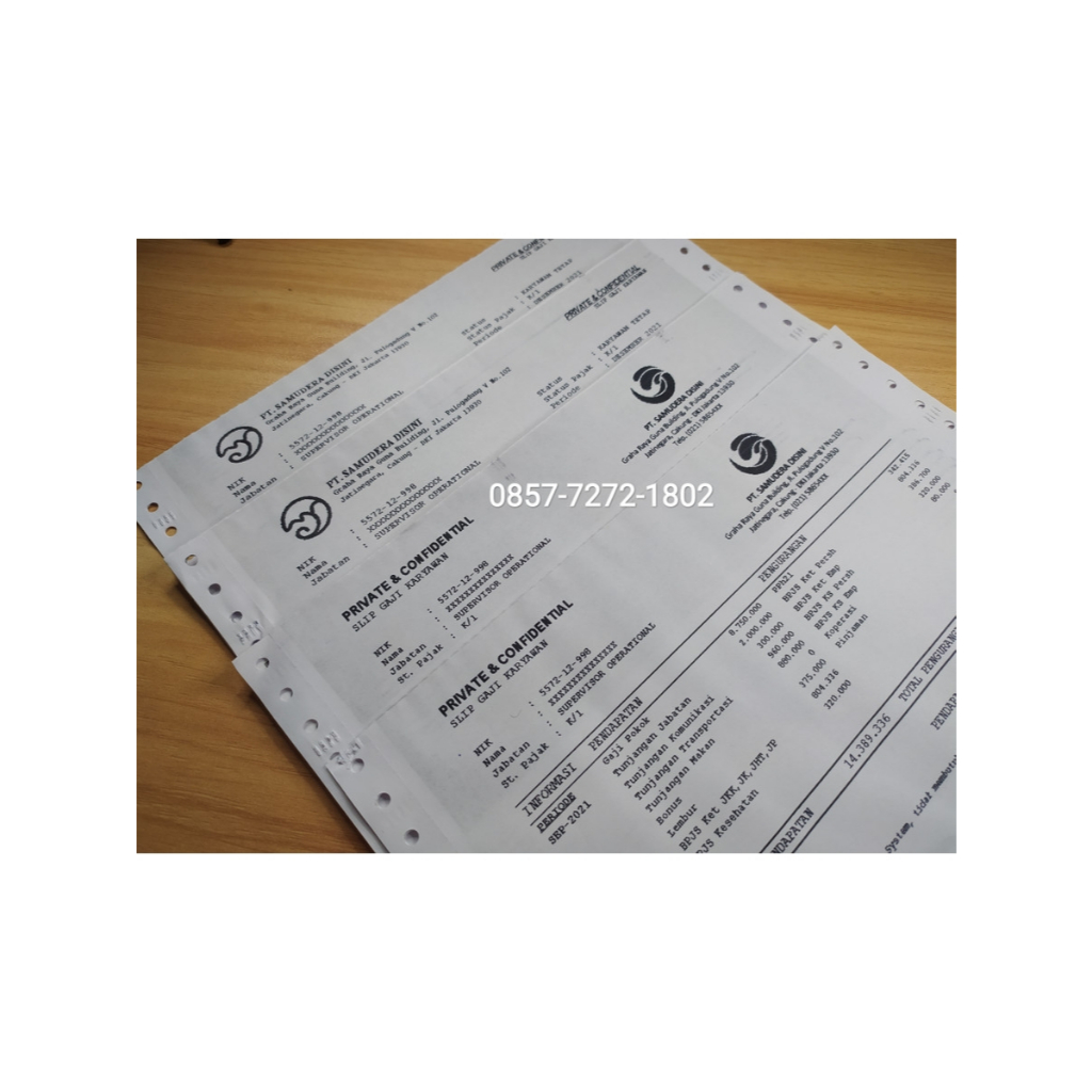 

Kertas Payroll Slip Gaji Cetak