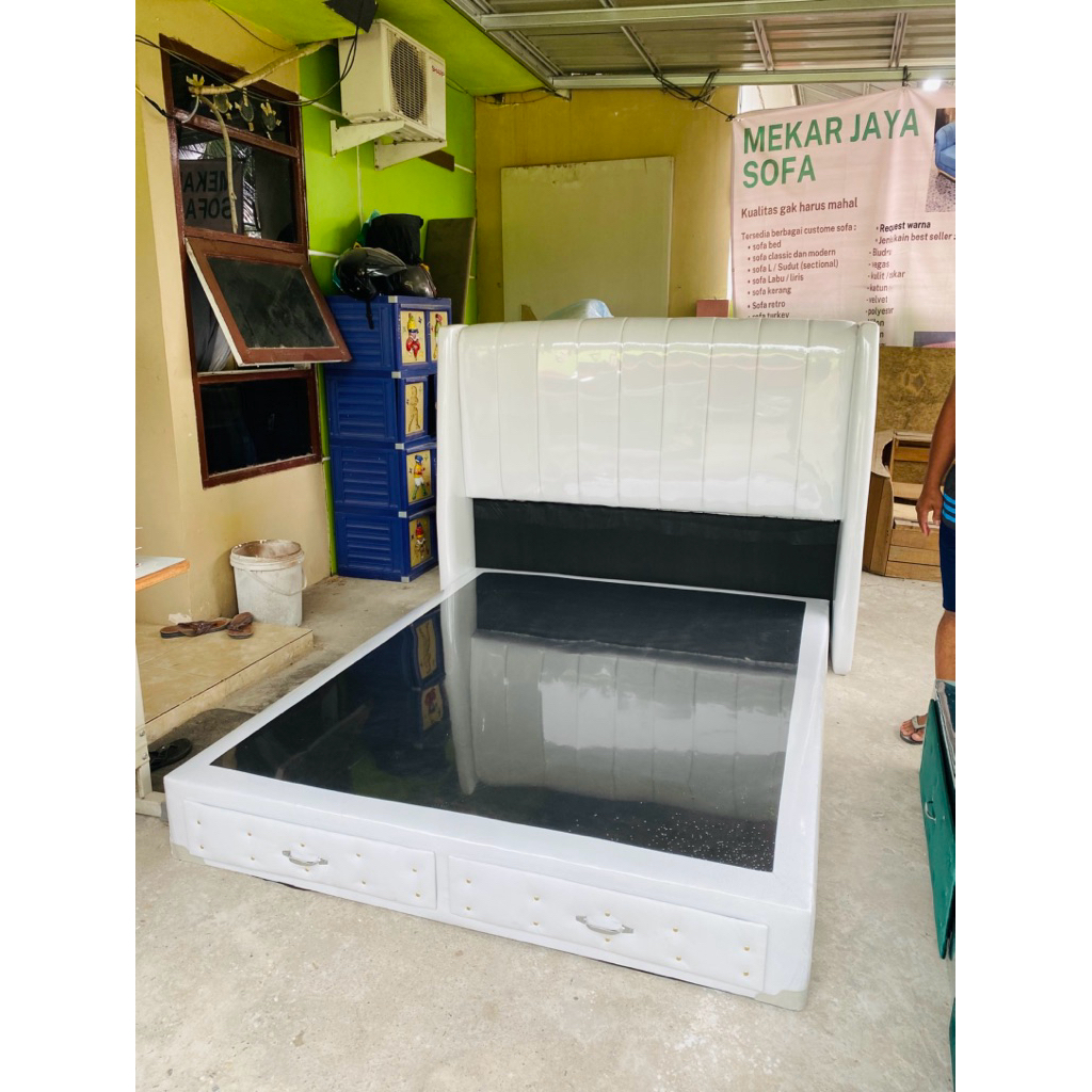 dipan murah 160x200 180x200 laci