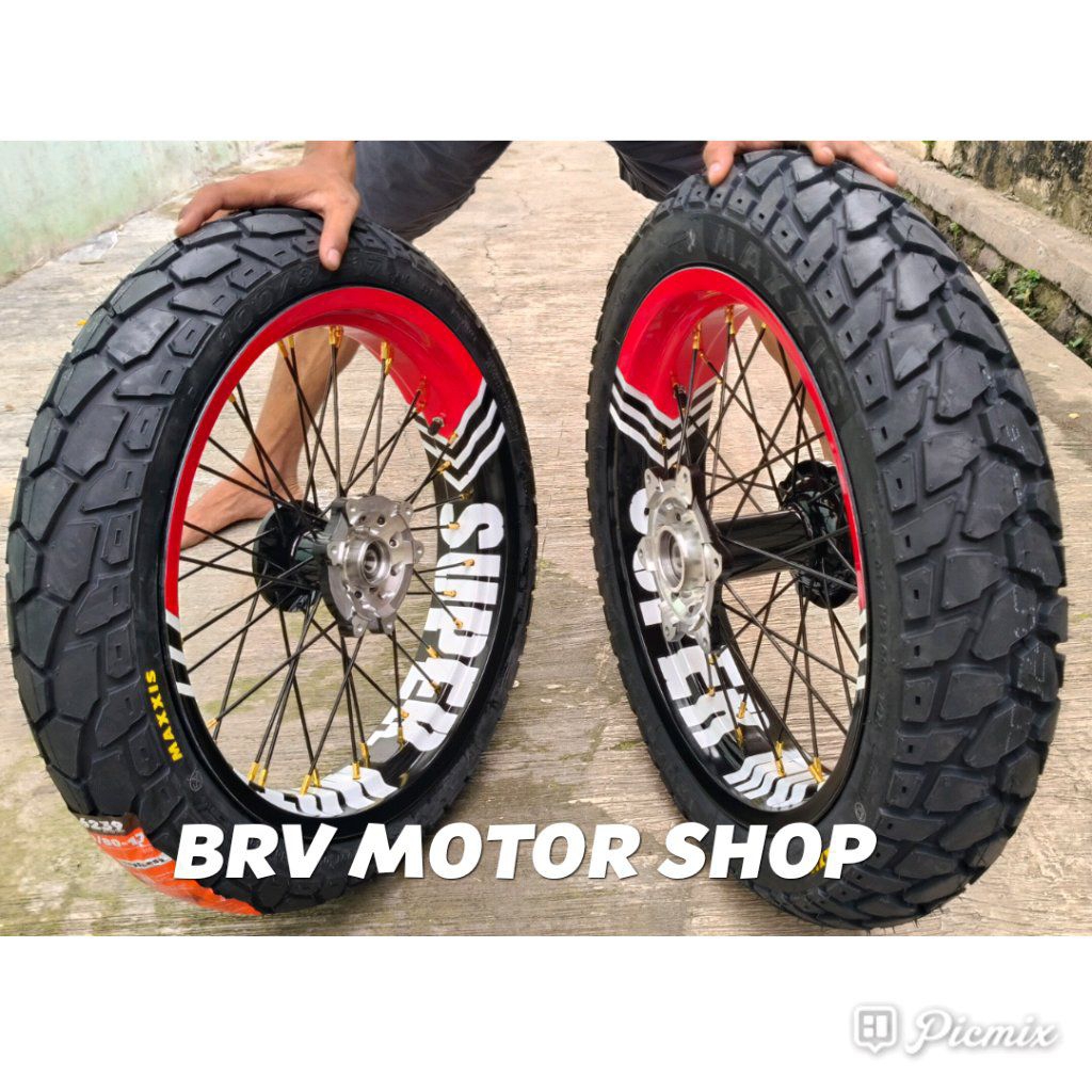 Super Moto Crf150L - Velg Supermoto Honda Crf150L. 300+350-17 Ful Ban