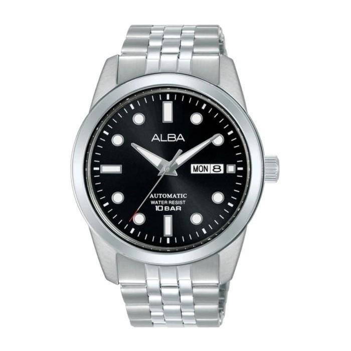 Alba AL4661X1 Men Automatic Black Dial Stainless Steel - Jam Tangan Alba Original