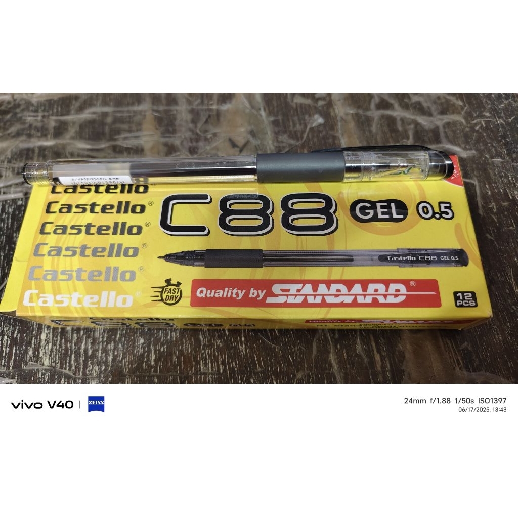 

Pulpen Gel castello C88 gel 0.5/lusin@12pcs
