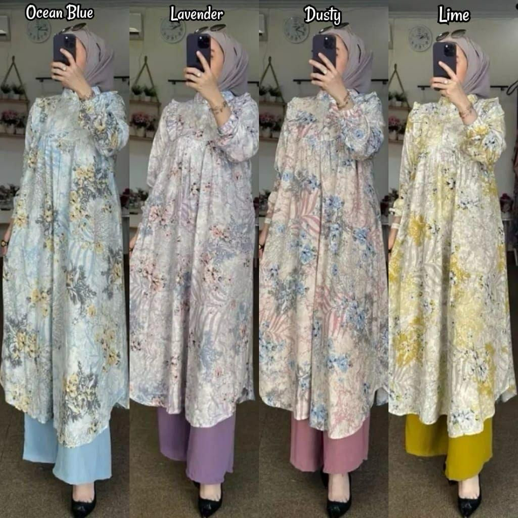 SET TUNIK JUMBO DENADA TERBARU KEKINIAN MODEL VIRAL