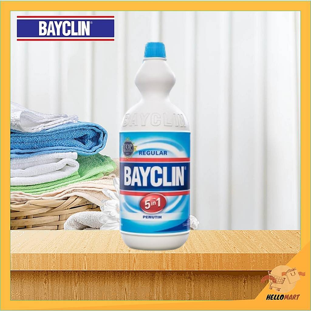 ORIGINAL BAYCLIN 5in1 Pemutih Reguler 1000ml / BAYCLIN Pemutih Pakaian 1 Liter / HELLOMARTID