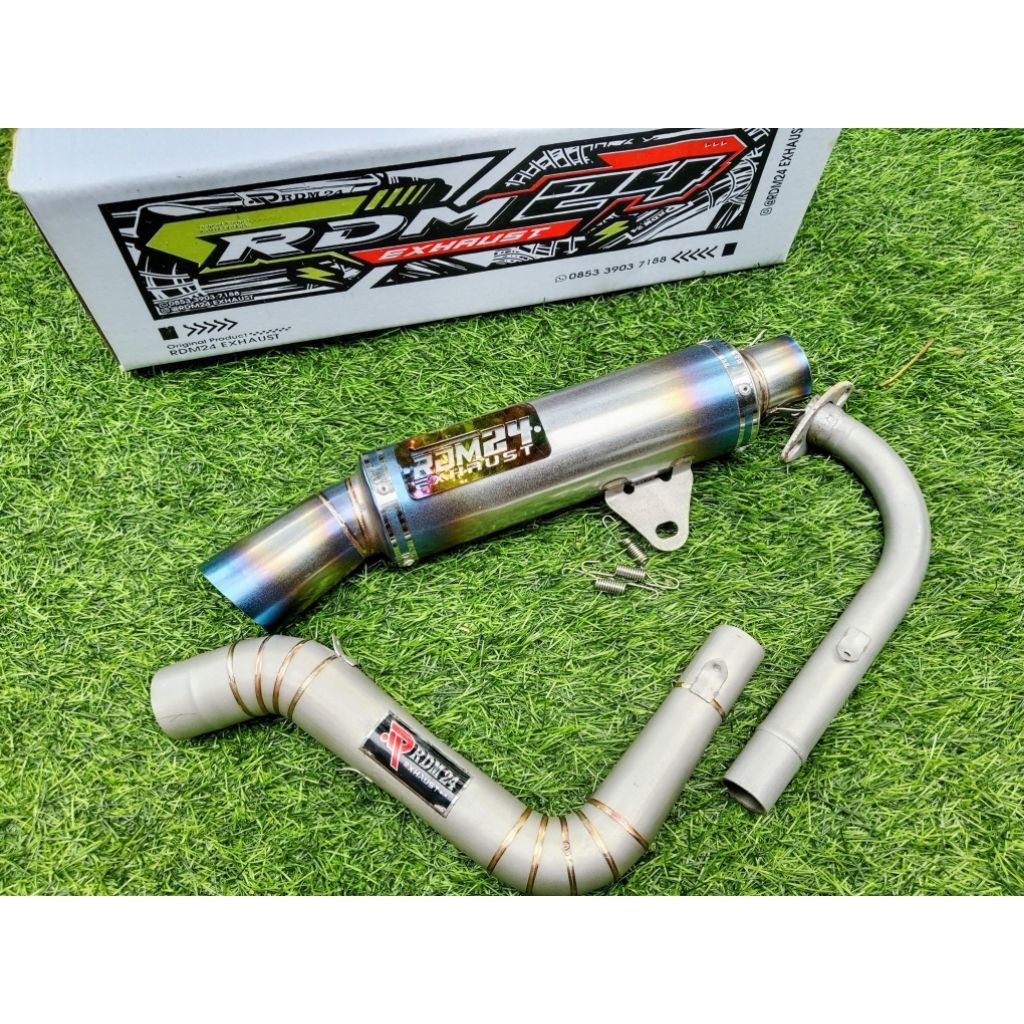 kenalpot Racing Original RDM24EXHAUST sumlong/sunmori powder coting pnp all matic