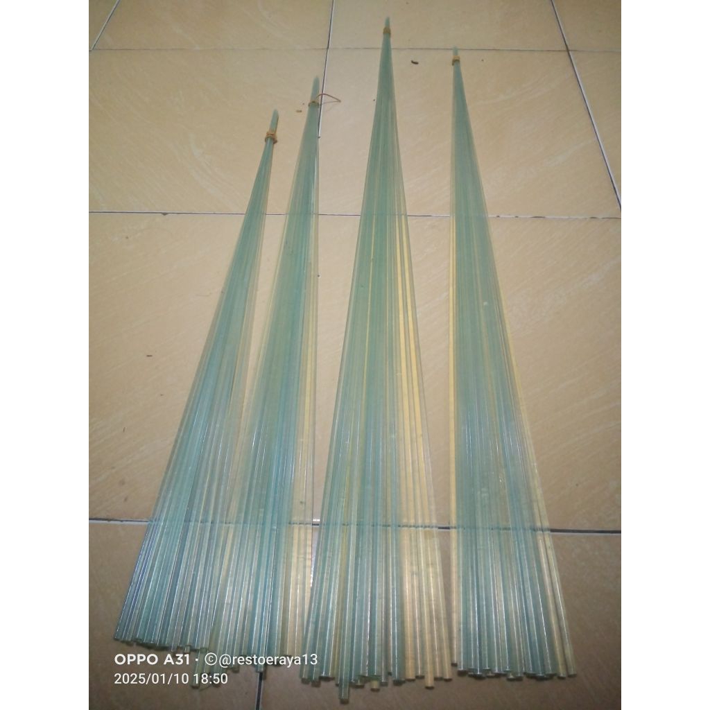 Stik fiber joran pancing kaku warna bening grosir cod