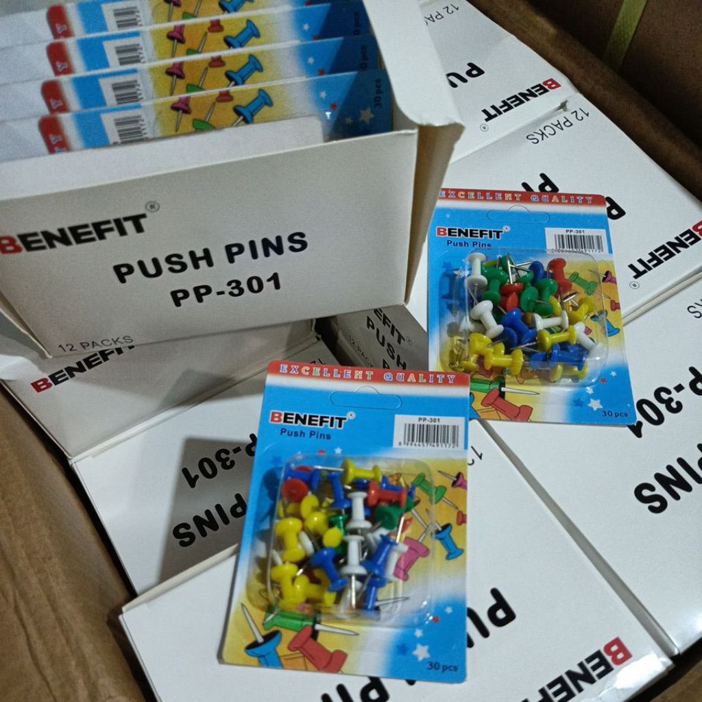 

(1 box 12 pak ) Jarum push pin pp301 benefit