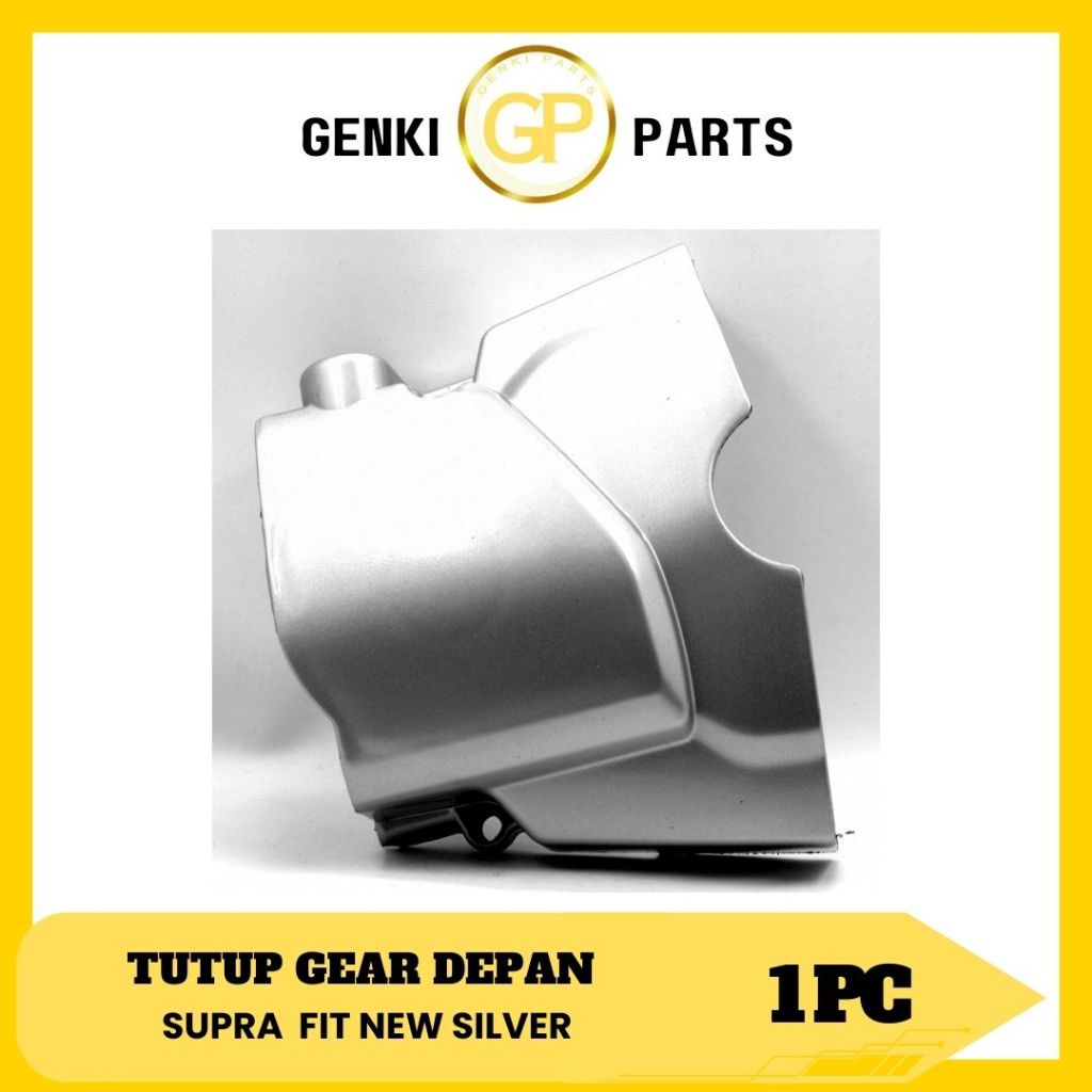 GENKI-PARTS/TUTUP-GEAR-GIGI-DEPAN/COVER/MOTOR/HONDA-SUPRA-FIT-NEW-SILVER/GRADE-ORI