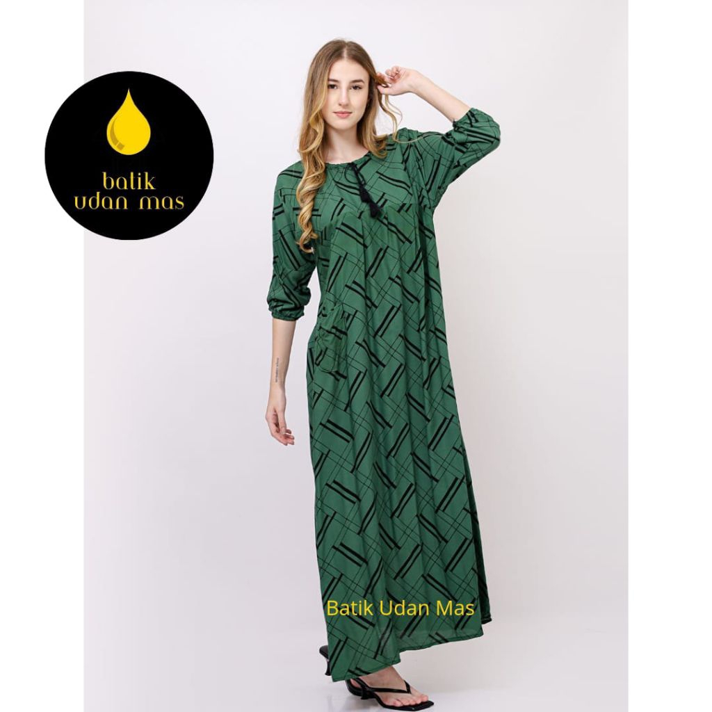 Batik udan mas- Dress MONA LISA Motif kotak Bahan Rayon premium/Gamis Lovita kekinian/Dress Jumbo Ov