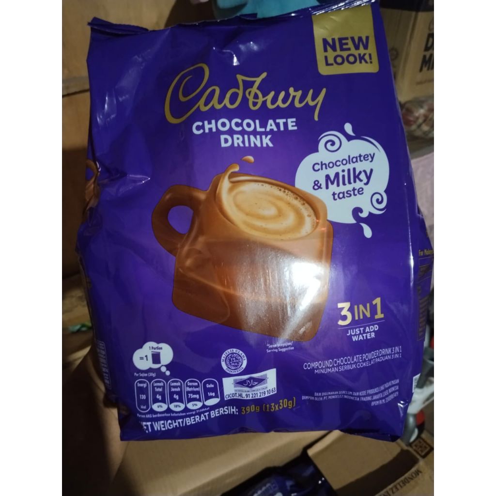 

Cadbury sachet chocolate drink 1 dus (180pack x 390g)