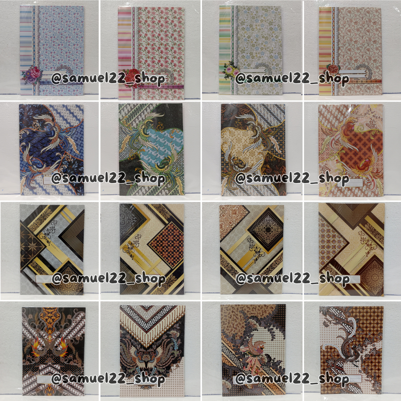 

Sampul Buku Boxy / Big Boss / B5 SIMPATY Batik / Ornament / Pattern Isi 20