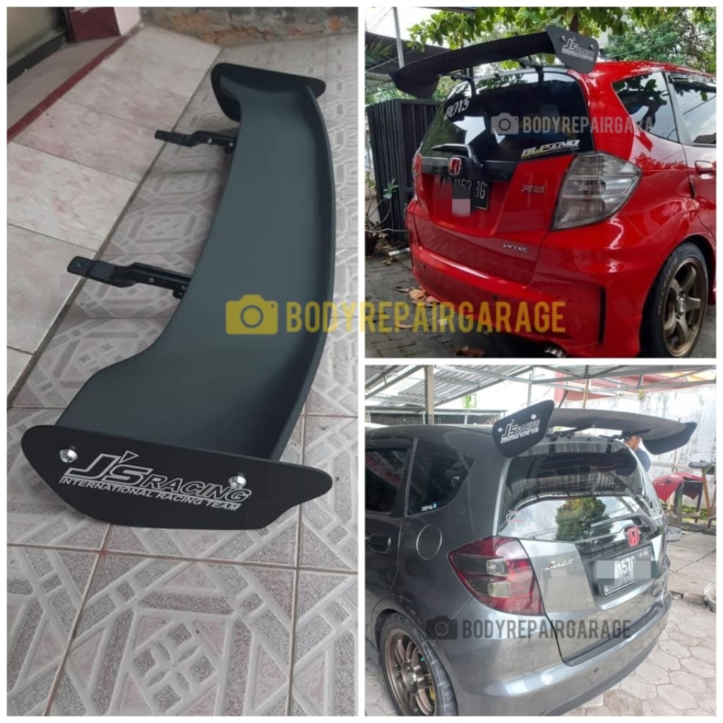 Spoiler Js Racing Honda Jazz Ge8 | Black.Doff