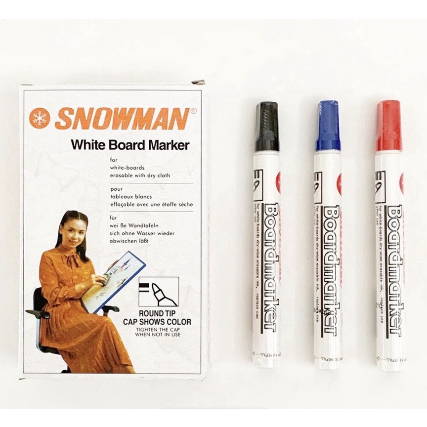 

KODE W89X LUSINAN 12PCS SPIDOL SNOWMAN WHITEBOARD MARKER BG12 BG12
