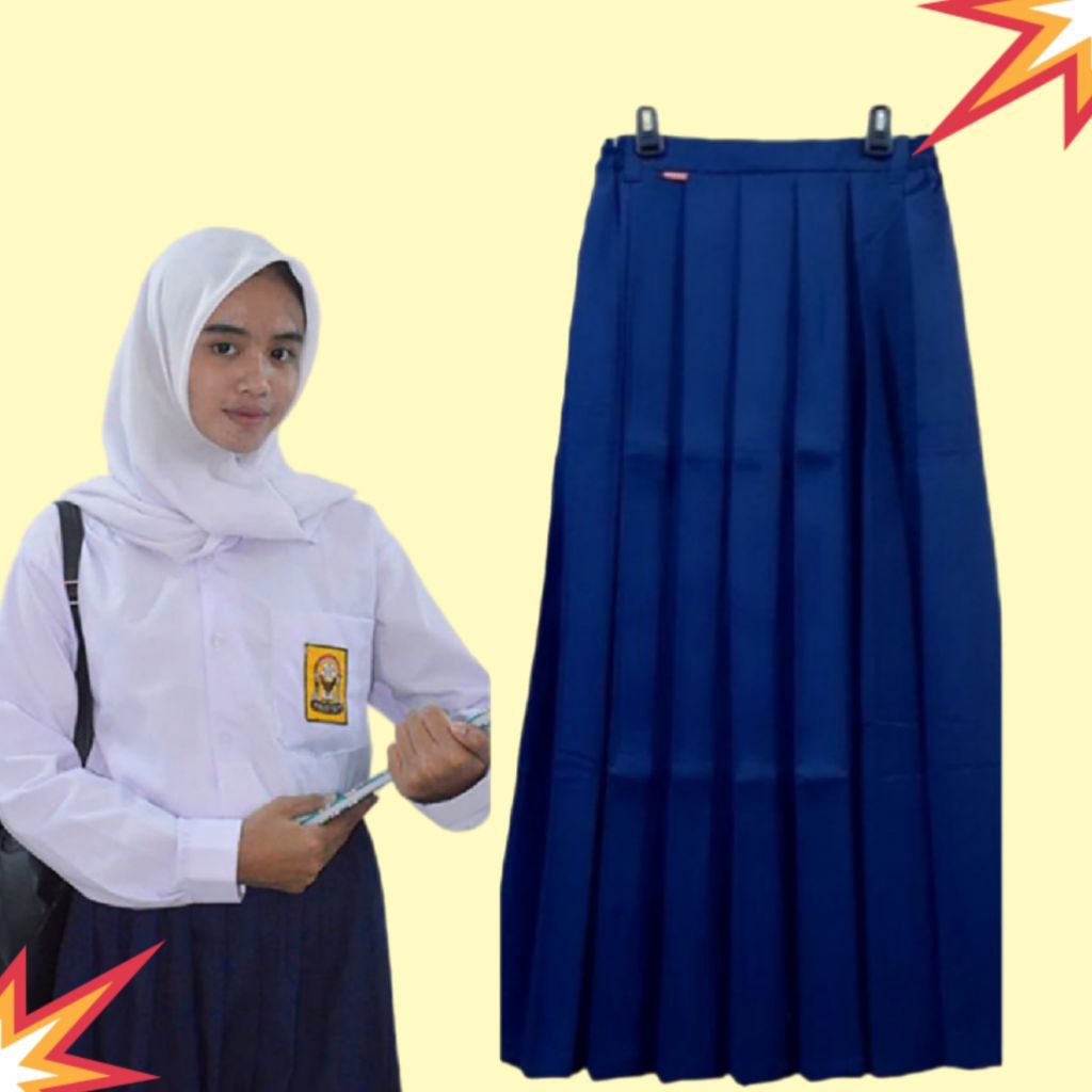 Murah  Setelan Seragam Smp Anak Perempuan Lengan Panjang/ Seragam Smp / Seragam Putih Biru