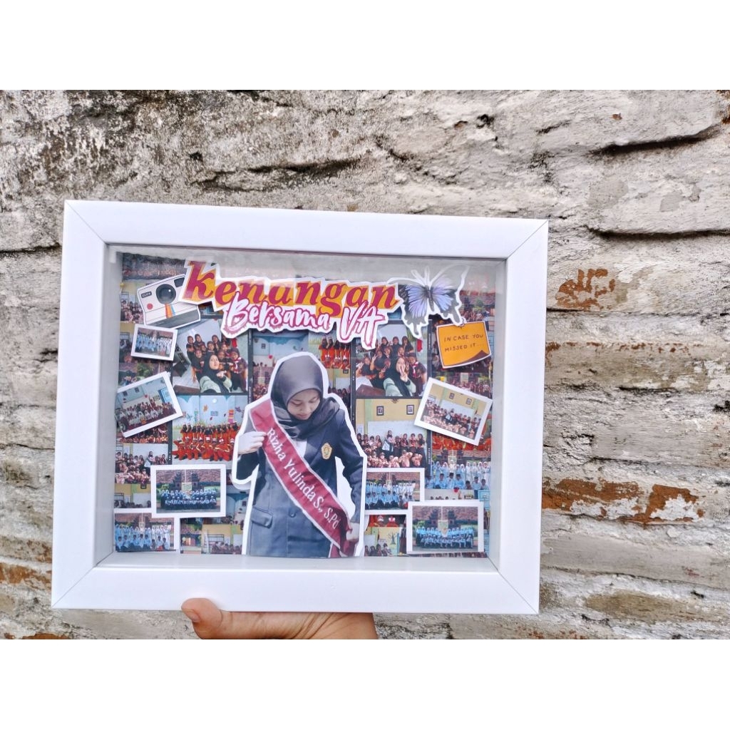 Foto Frame Custom Kado / Memories / Kenangan / Gift Guru / Kado Ulang tahun