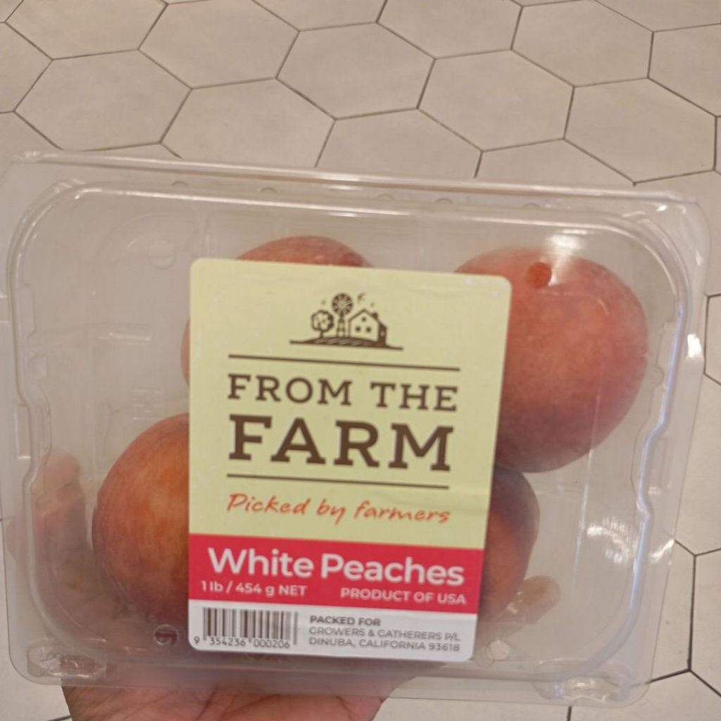 

White Peach USA Fresh 450gr Buah Segar