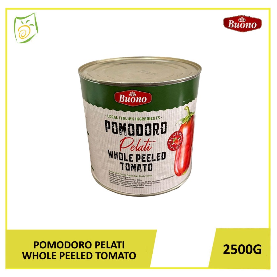 

Buono Pomodoro Tomat Kupas Utuh Kaleng 2500g - Buono Pomodoro Pelati Whole Peeled Tomato 2500g