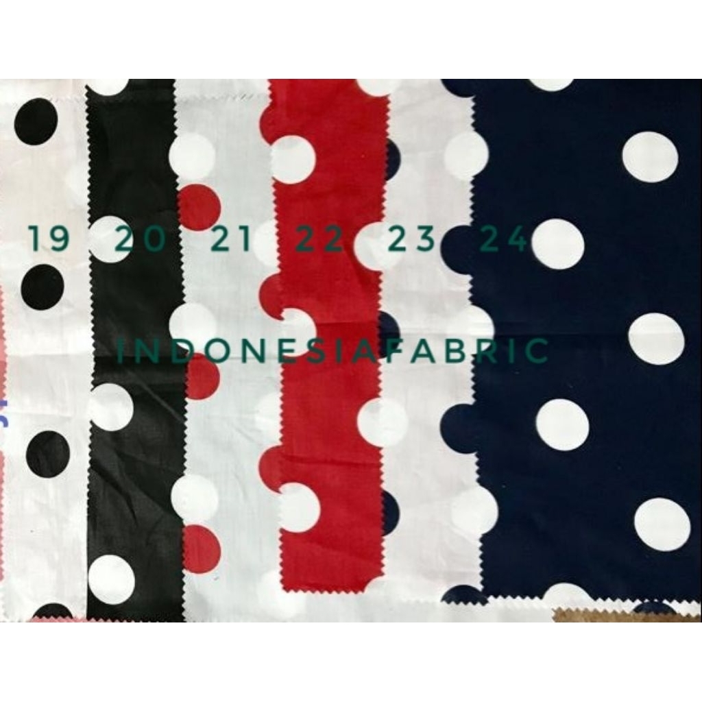 Kain Katun Jepang motif Polkadot Besar tokai senko japan cotton ori polka dot jumbo 933 merah gold n