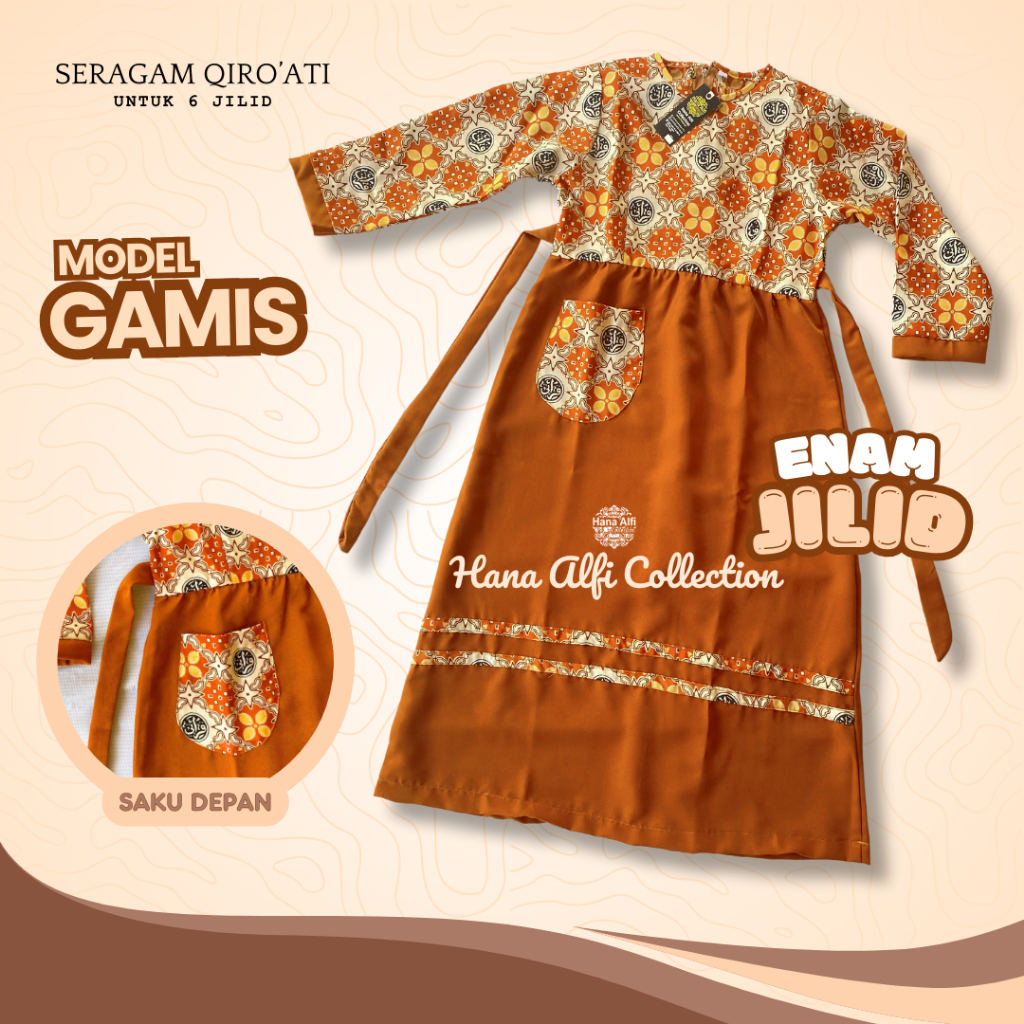 Seragam Baju Batik Qiroati Nasional ( TPQ ) 6 Jilid Nasional