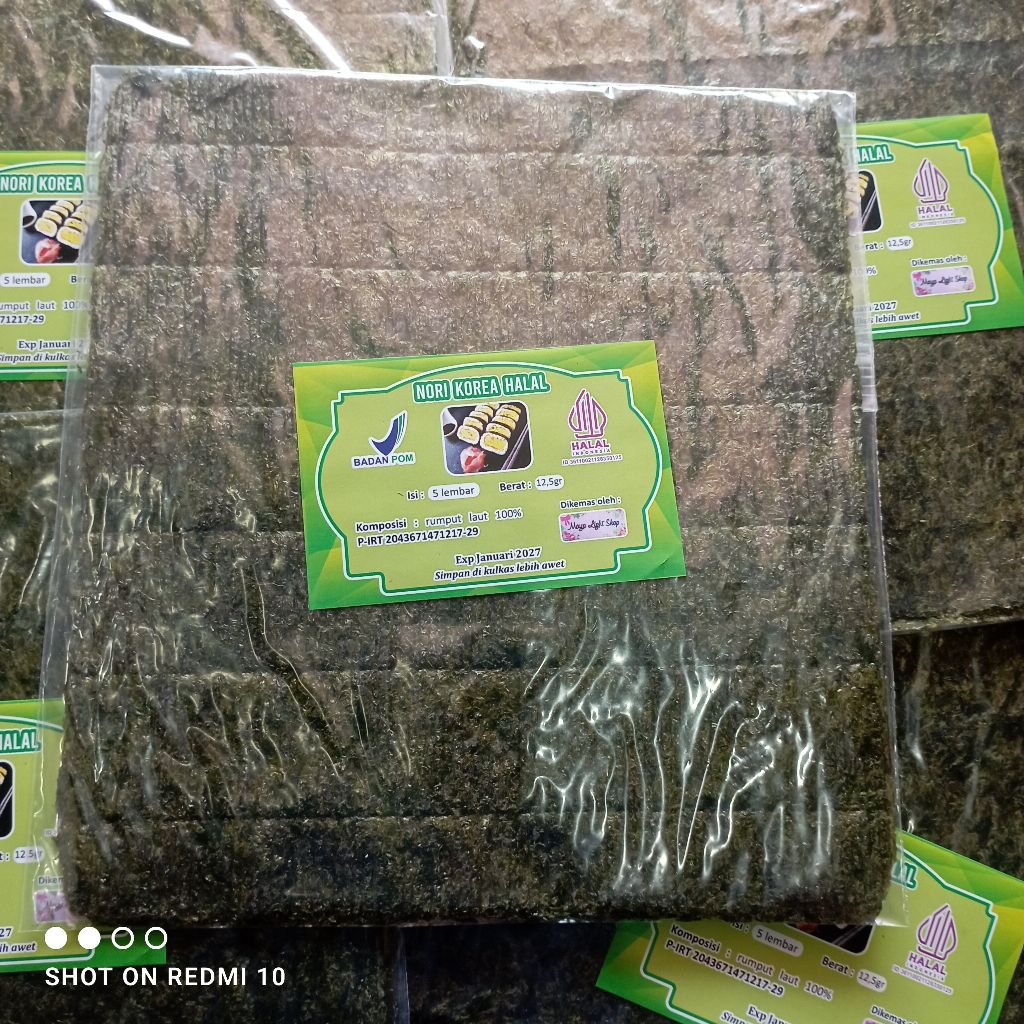 

(SALE ) Nori sushi halal isi 5 lembar nori korea dried seaweed rumput laut kering sushi nori roasted seaweed termurah sale promo terlaris termurah murah
