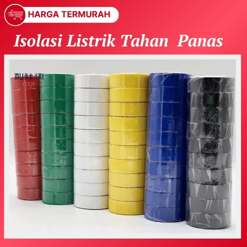 Isolasi Listrik Warna Isolasi Listrik PVC Hitam Merah Hijau Tahan Panas Selotip Listrik Tahan Panas