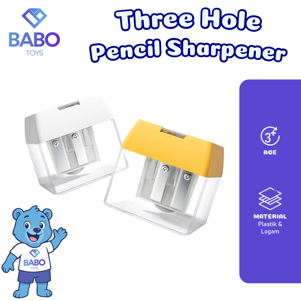 

Mideer Rautan Pensil 3 Lubang Three Hole Pencil Sharpener Stationary
