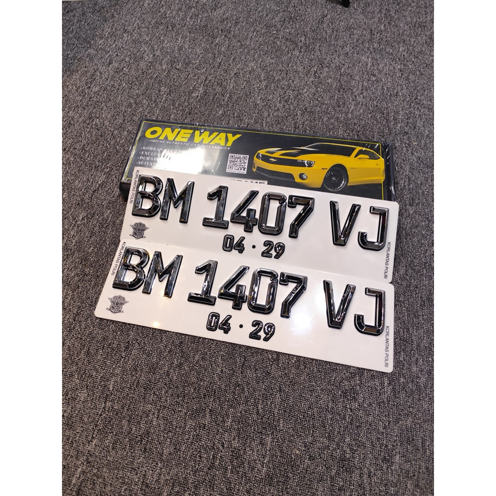 PLAT TIMBUL MOBIL FONT BARU FE CHROME / BONUS DUDUKAN PLAT / PLAT TIMBUL MURAH / PLAT TIMBUL KEREN /