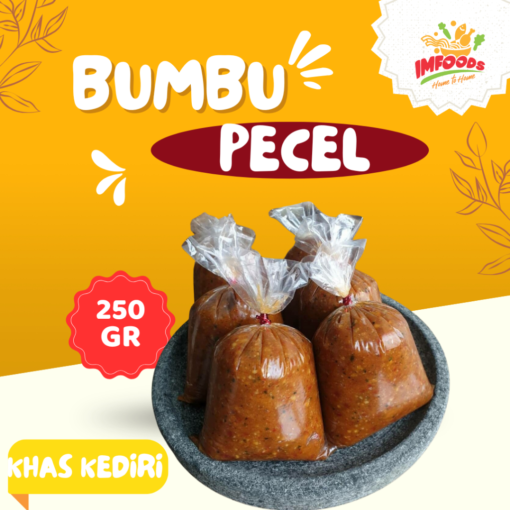

Bumbu pecel khas Kediri/Bumbu pecel siap saji/Bumbu pecel tradisional/Bumbu pecel tahan lama/Imfoods
