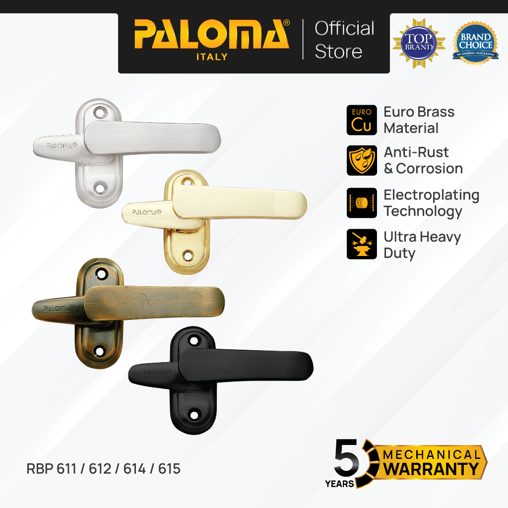 PALOMA RBP Rambuncis Kunci Pengunci Penahan Jendela Rumah Window Slot Kunci Grendel Gerendel Brass K