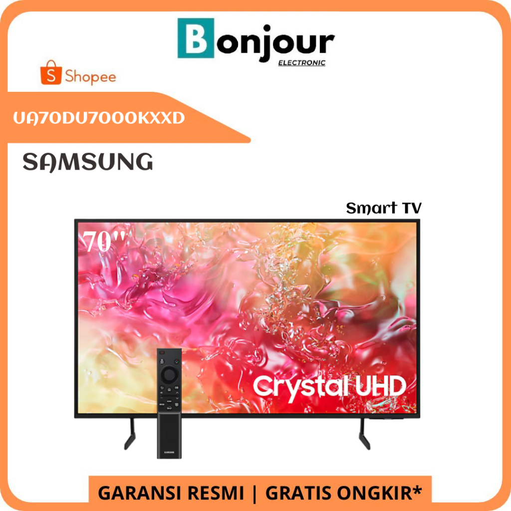 TV Samsung 70DU7000 4K UHD Samsung Smart TV 70 Inch UA70DU7000KXXD